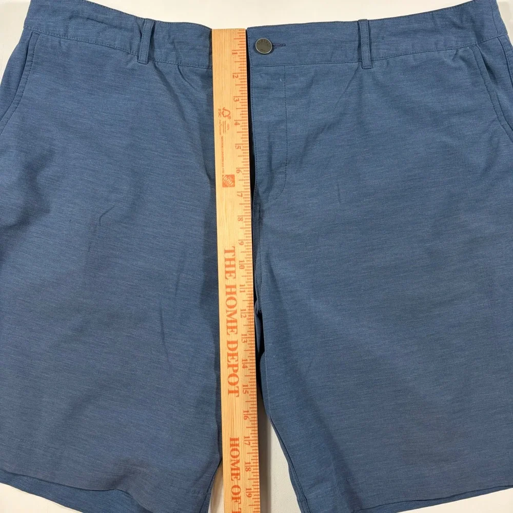 Faherty All Day Shorts Mens 40 Recycled Stretch Hybrid Slate Blue Performance